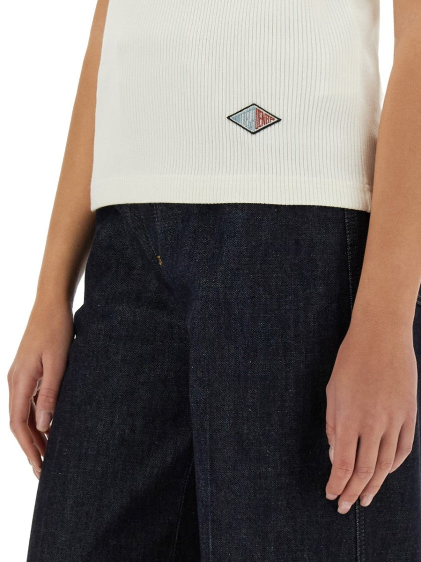 Bottega Veneta Ribbed Texture Cotton Jersey Top With Subtle Detailing