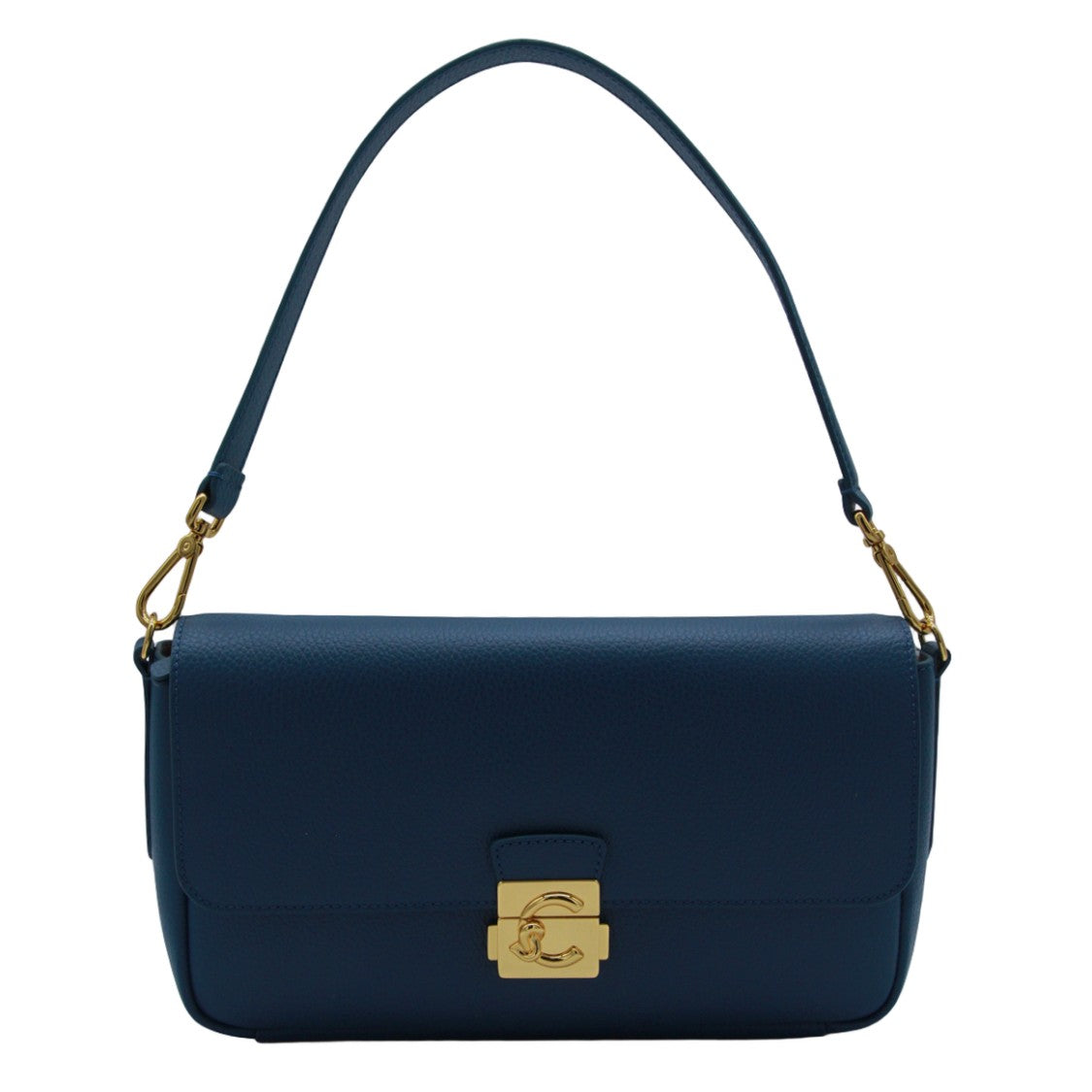 Coccinelle Structured Rectangular Handbag With Gold-Tone Clasp