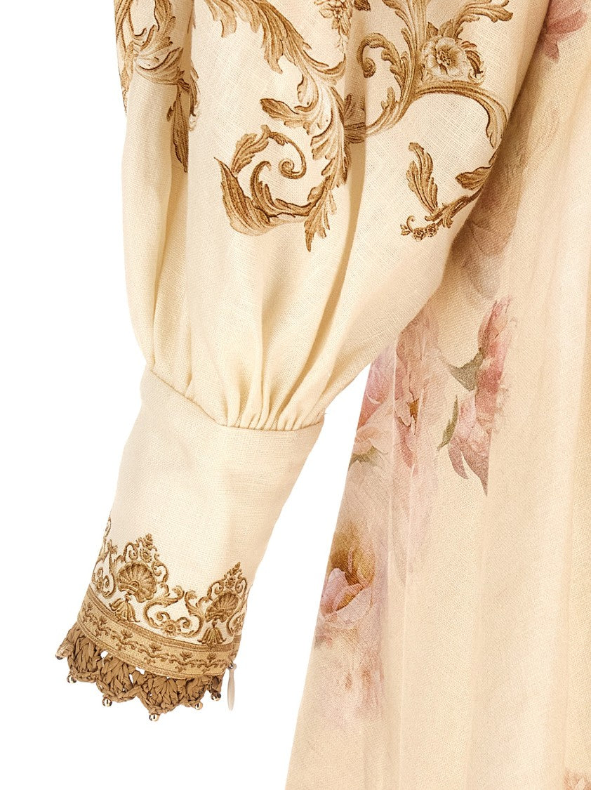 Zimmermann 'Hypnotic Buttoned Midi' Dress