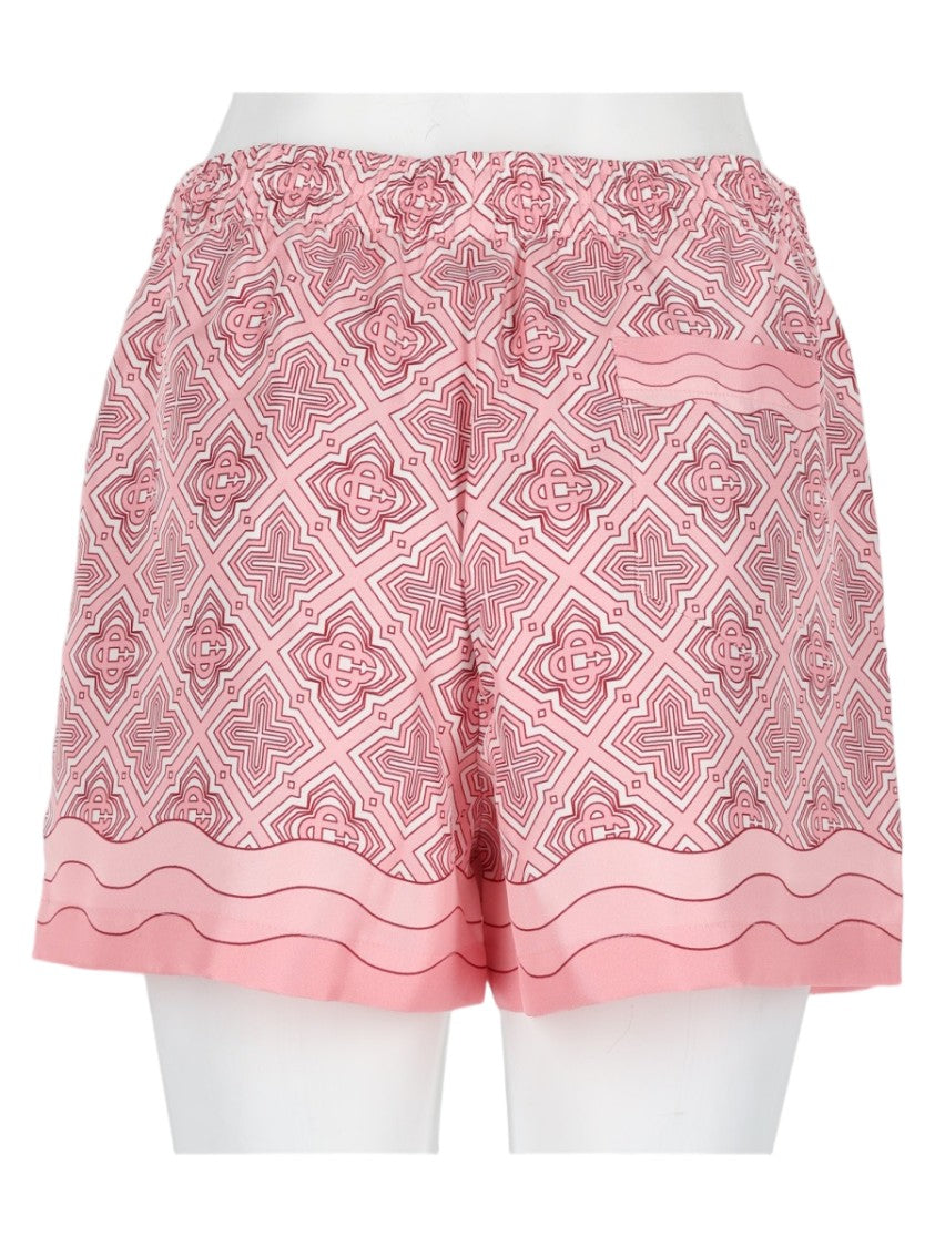 Casablanca Geometric Pattern Silk Shorts