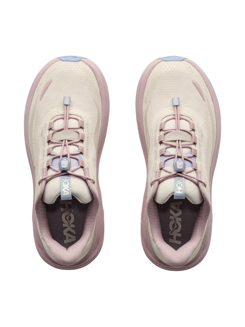 Hoka Streamlined Light Beige Sneakers With Quick-Lace System
