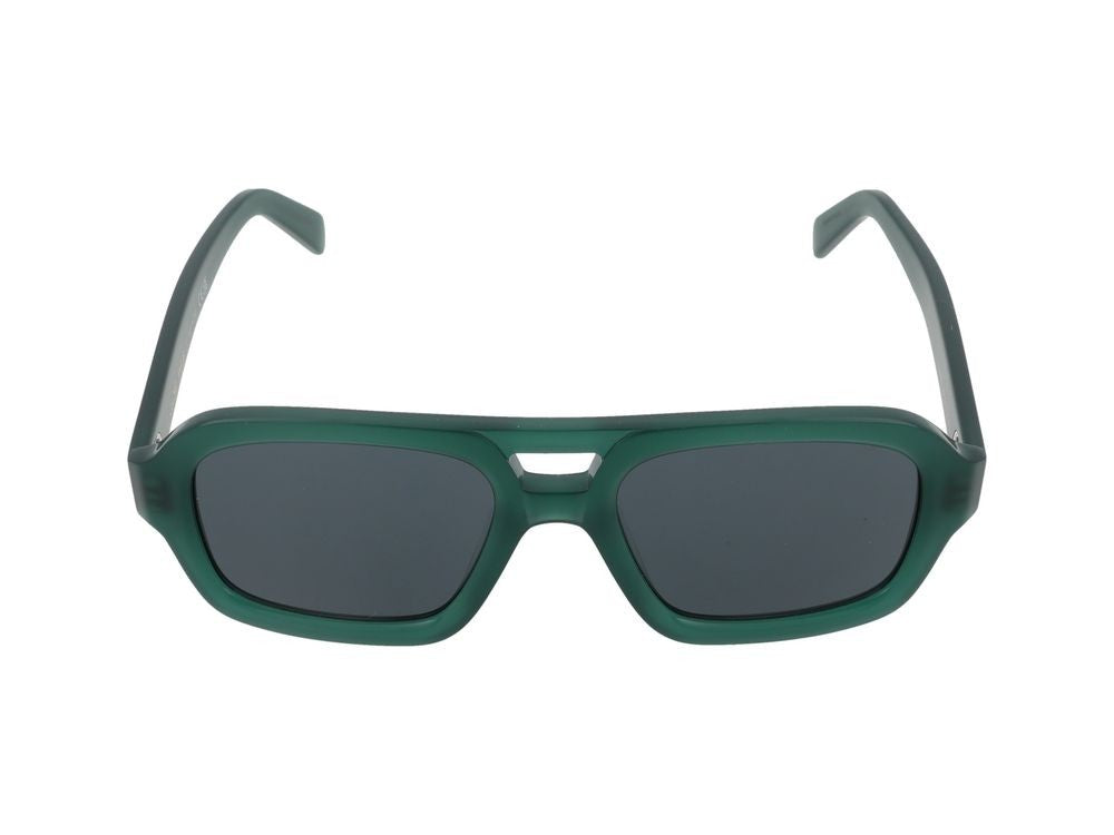 Celine Oversized Deep Green Translucent Square Sunglasses