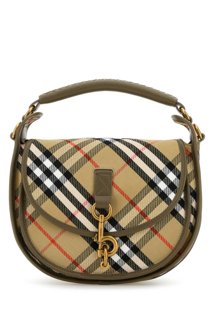 Burberry Embroidered Canvas Handbag