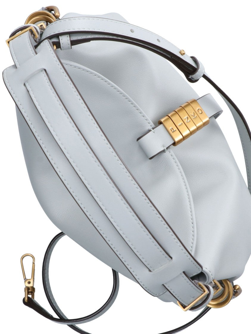 Pinko Rectangular Grey Bag With Structured Design