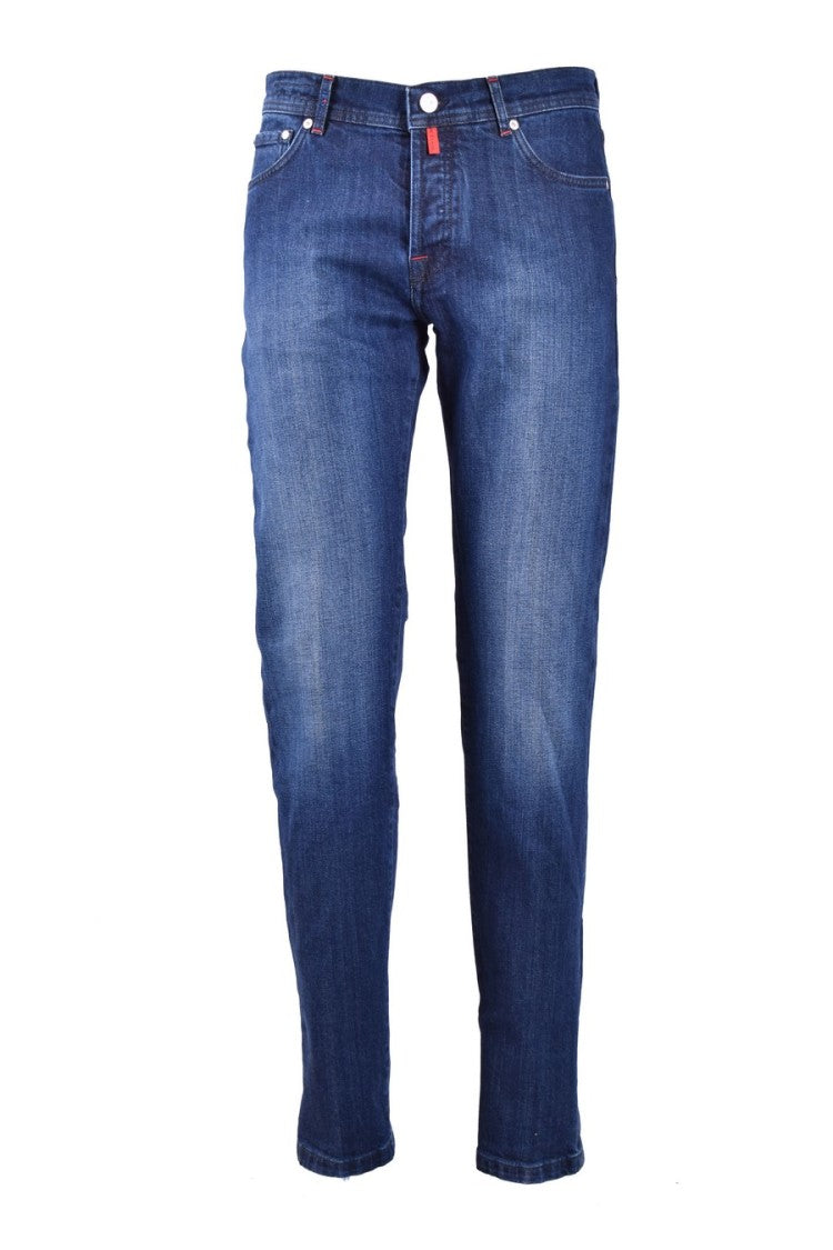 Kiton Straight-Leg Denim Subtle Whiskering Jeans