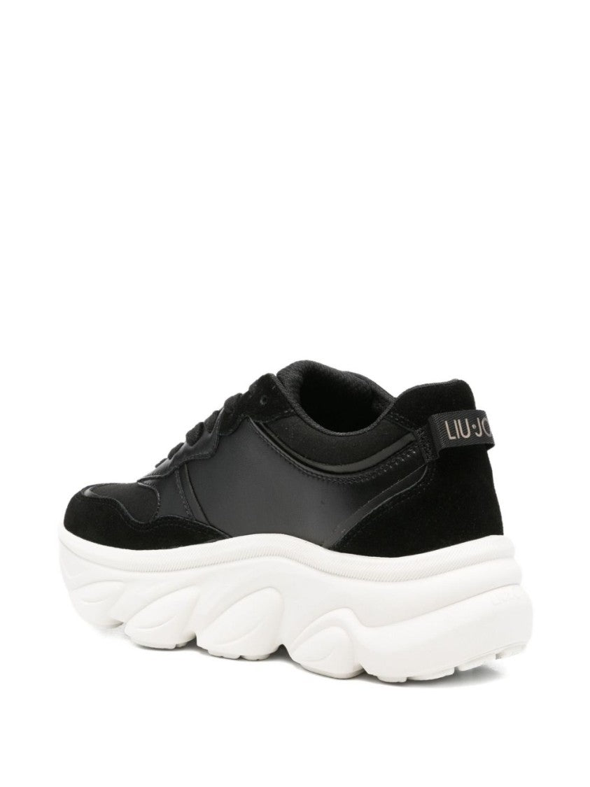 Liu Jo Textured Black Sneakers With Platform Sole