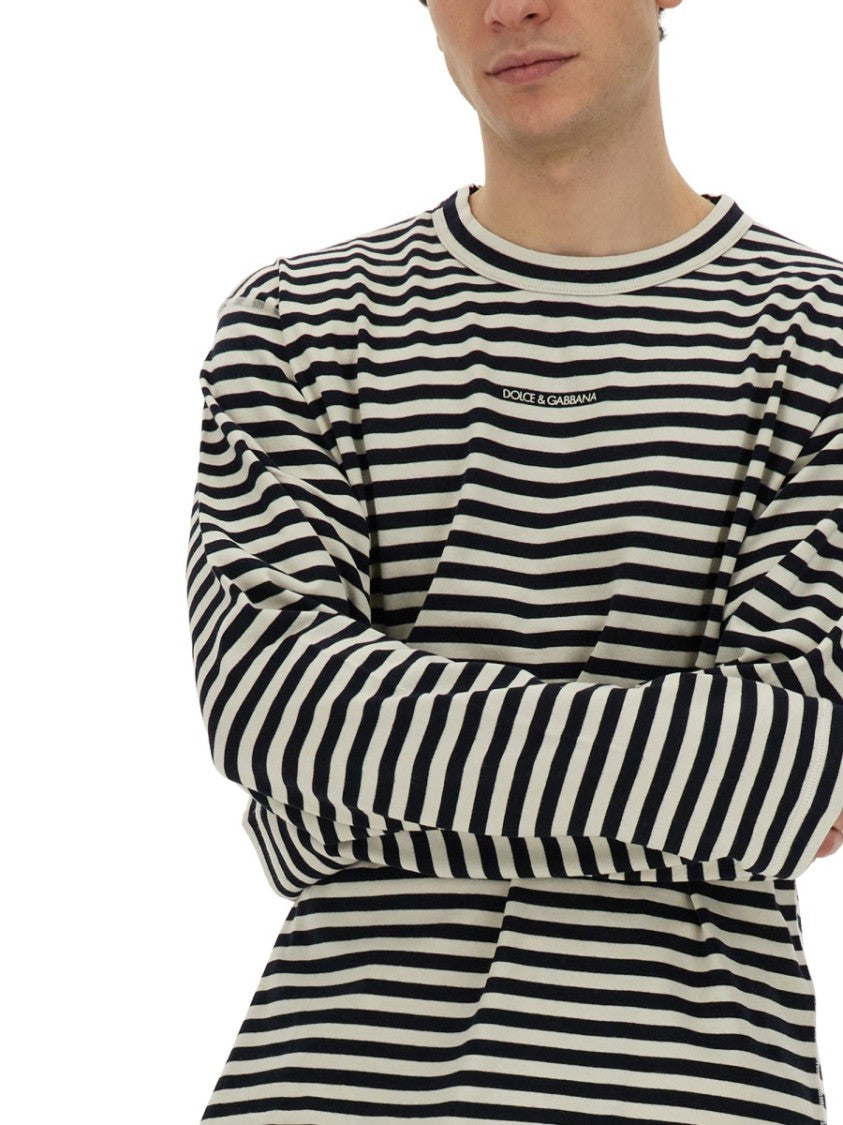Dolce & Gabbana T-Shirt With Stripe Pattern