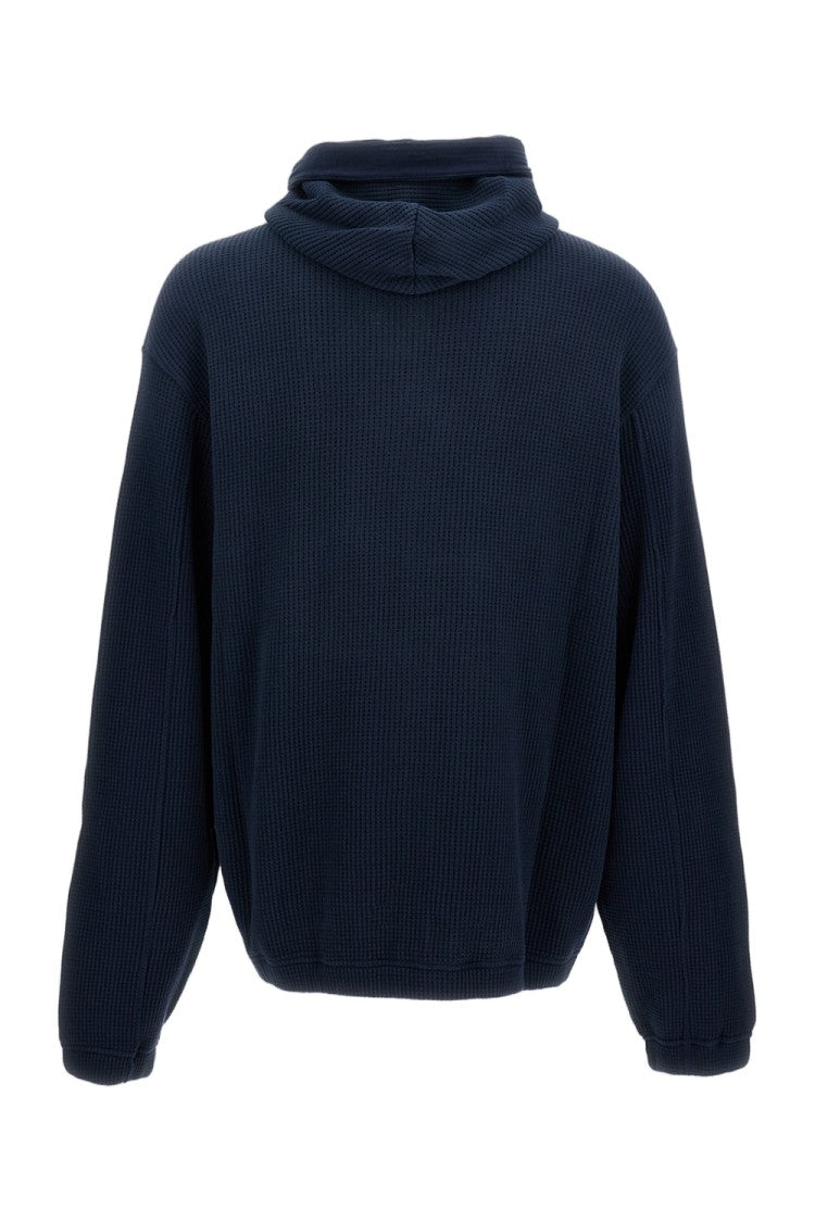 Roa Blue Cotton Waffle Hoodie