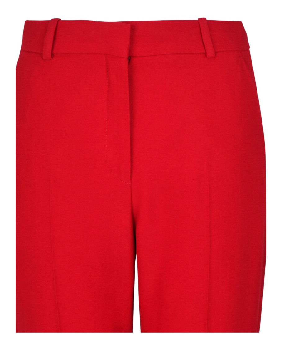 Alexander Mcqueen Leaf Crepe Cigarette Trousers