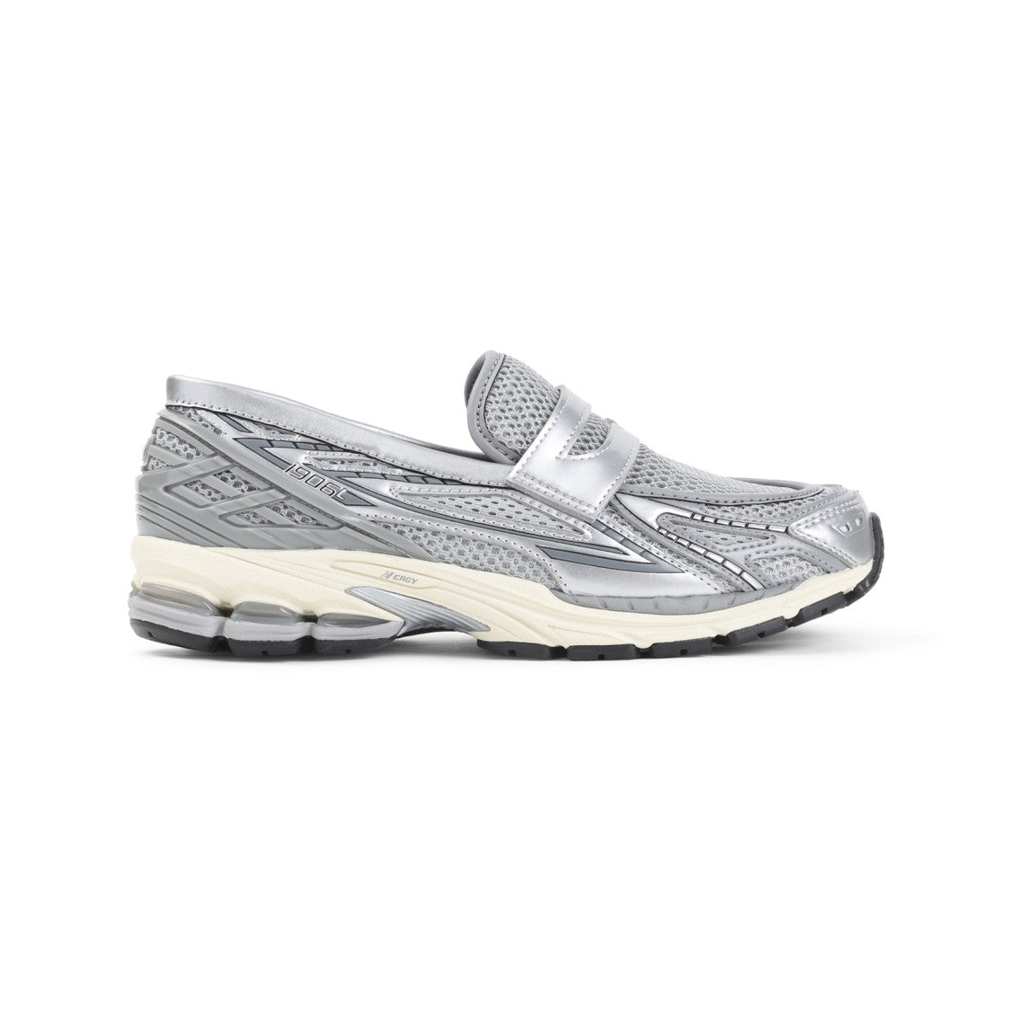 New Balance Futuristic Slip-On Sneakers With Metallic Textile Upper