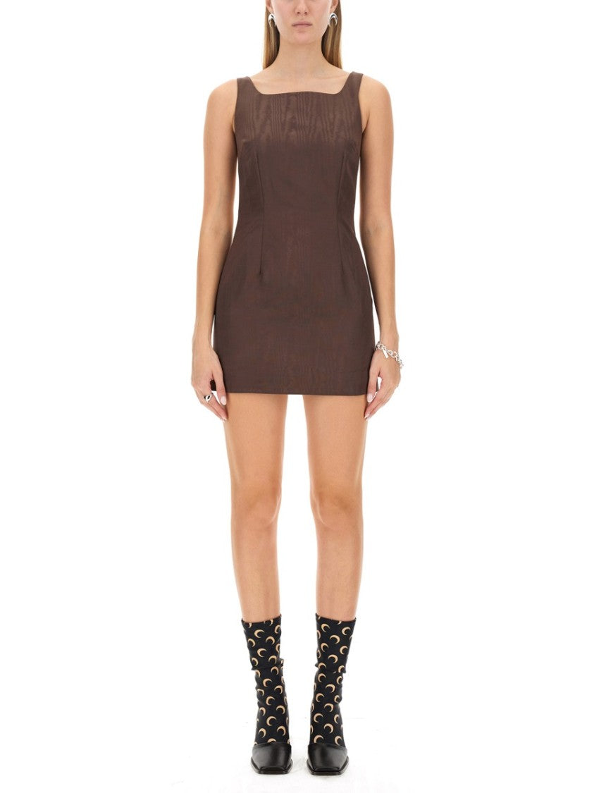 Marine Serre Slim Fit Mini Dress With Contrasting Back Design