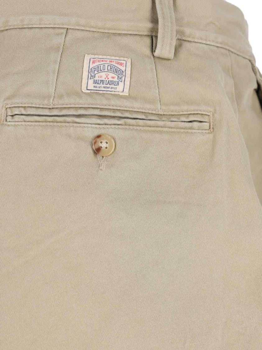 Polo Ralph Lauren Green Straight-Leg Matte Finish Trousers