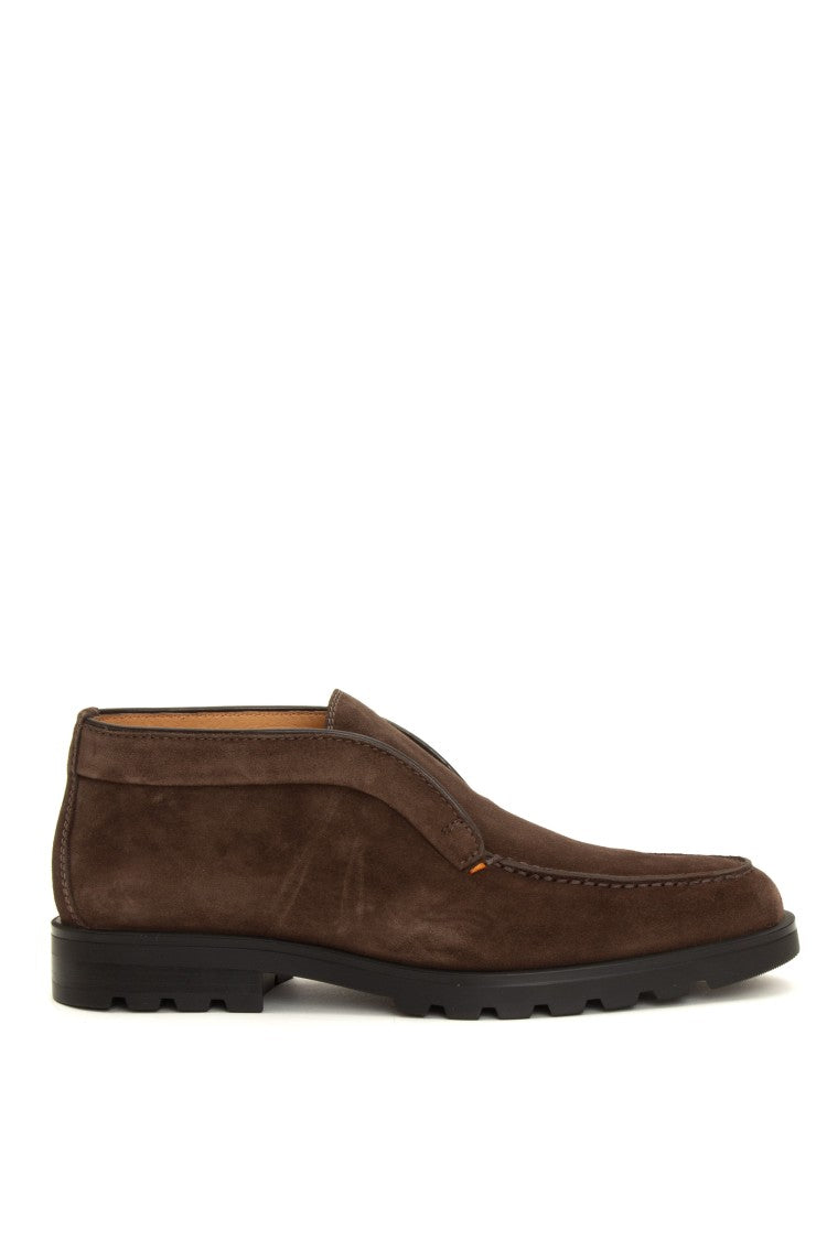 Santoni Suede Desert Boots With Rocker Sole