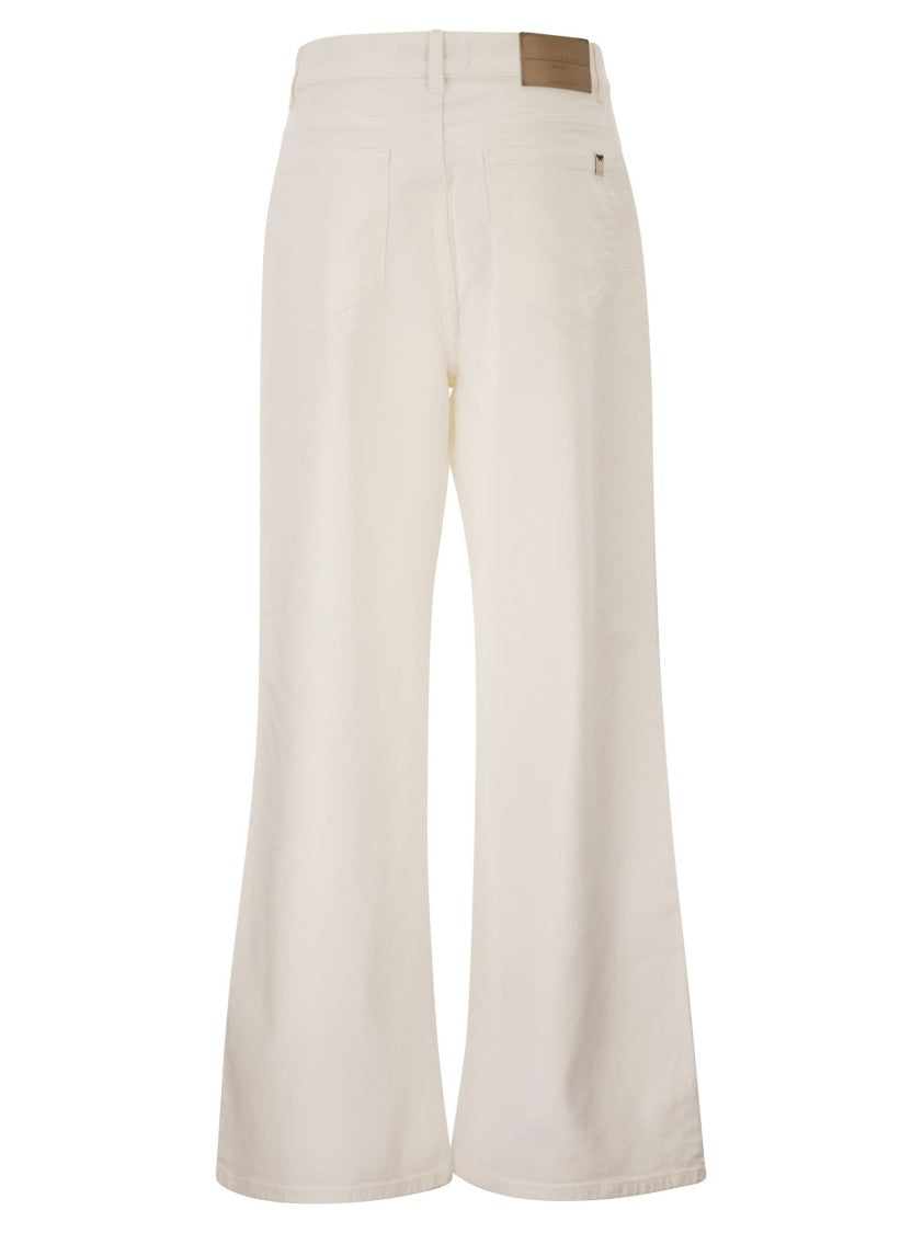 Max Mara Wkdmedina - Wide-Leg Trousers In Cotton Drill