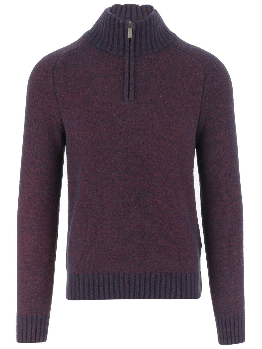 K-Way Wool Blend Sweater With Zipper At The Neck