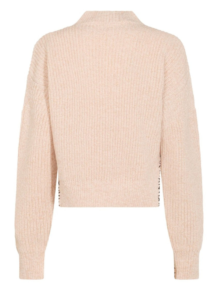 Marni Ribbed Knit Sweater With Balloon Sleeves