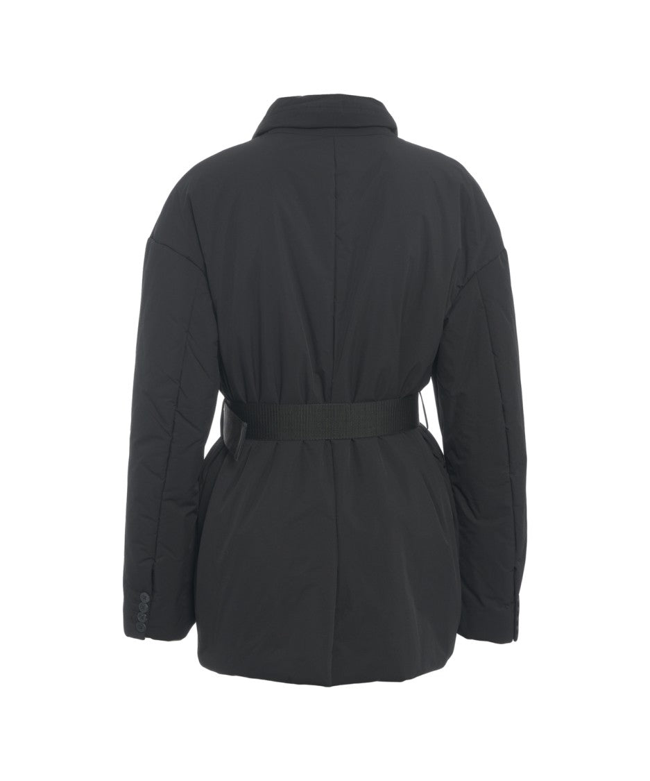 Semi Couture Belt-Ribbed Down Jacket