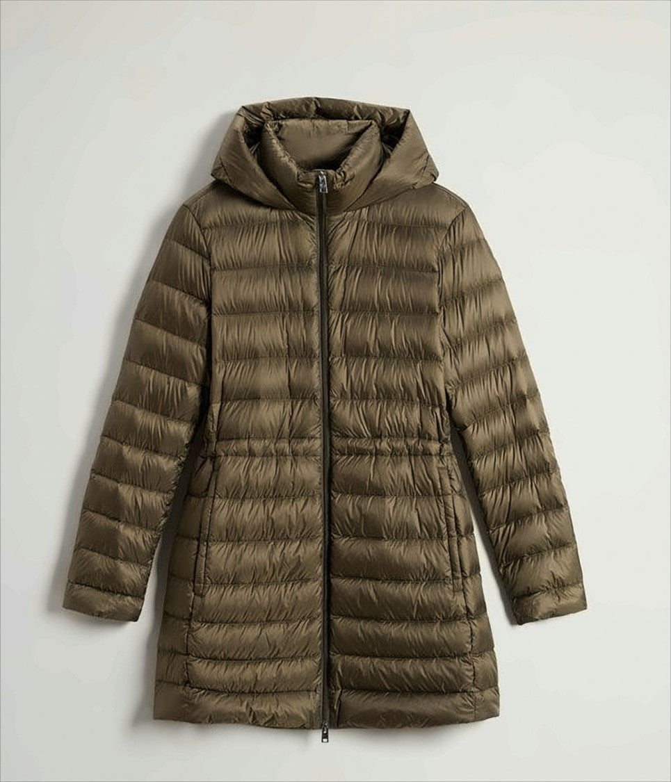 Woolrich Three-Layer Brown Parka With Removable Quilted Jacket