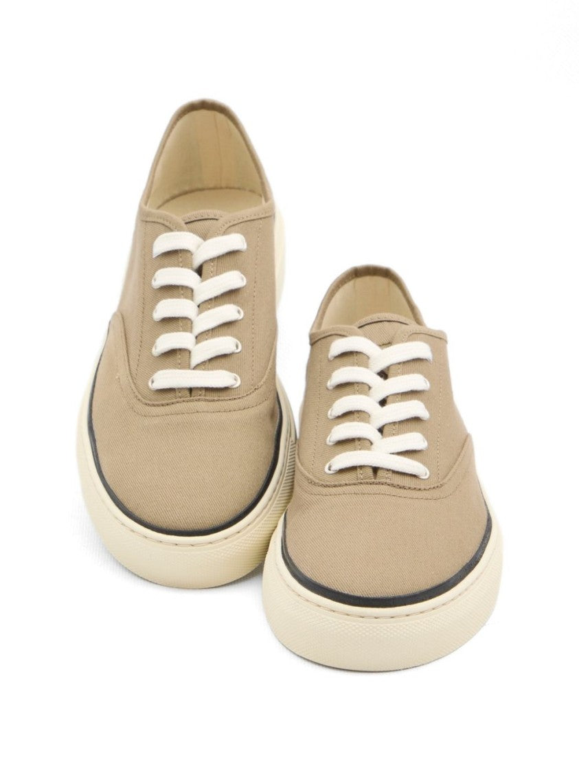 Jacquemus Beige Embroidered Logo Cotton Lace Sneakers