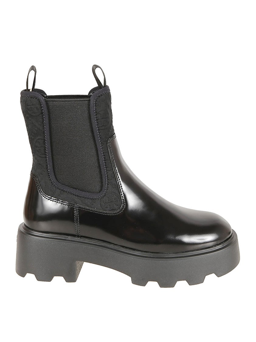 Tory Burch Glossy Finish Bovine Suede Boots