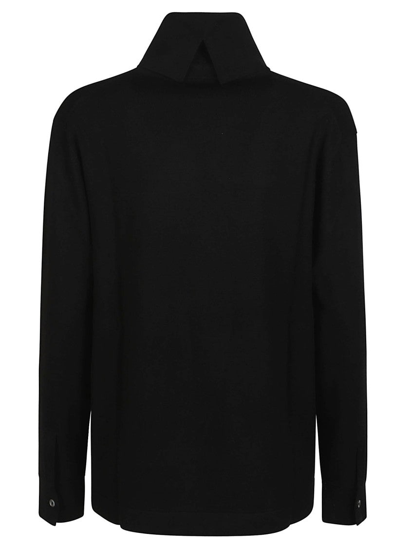 P.A.R.O.S.H. Lime25 Relaxed Cropped Wool Blend Turtleneck Sweater