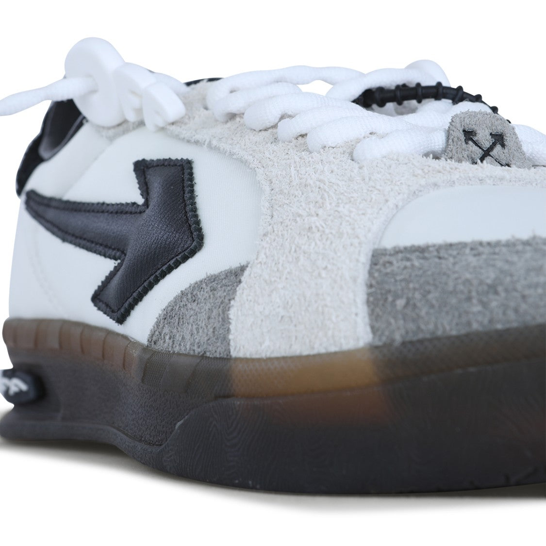 Off-White White And Black Leather Sneakers