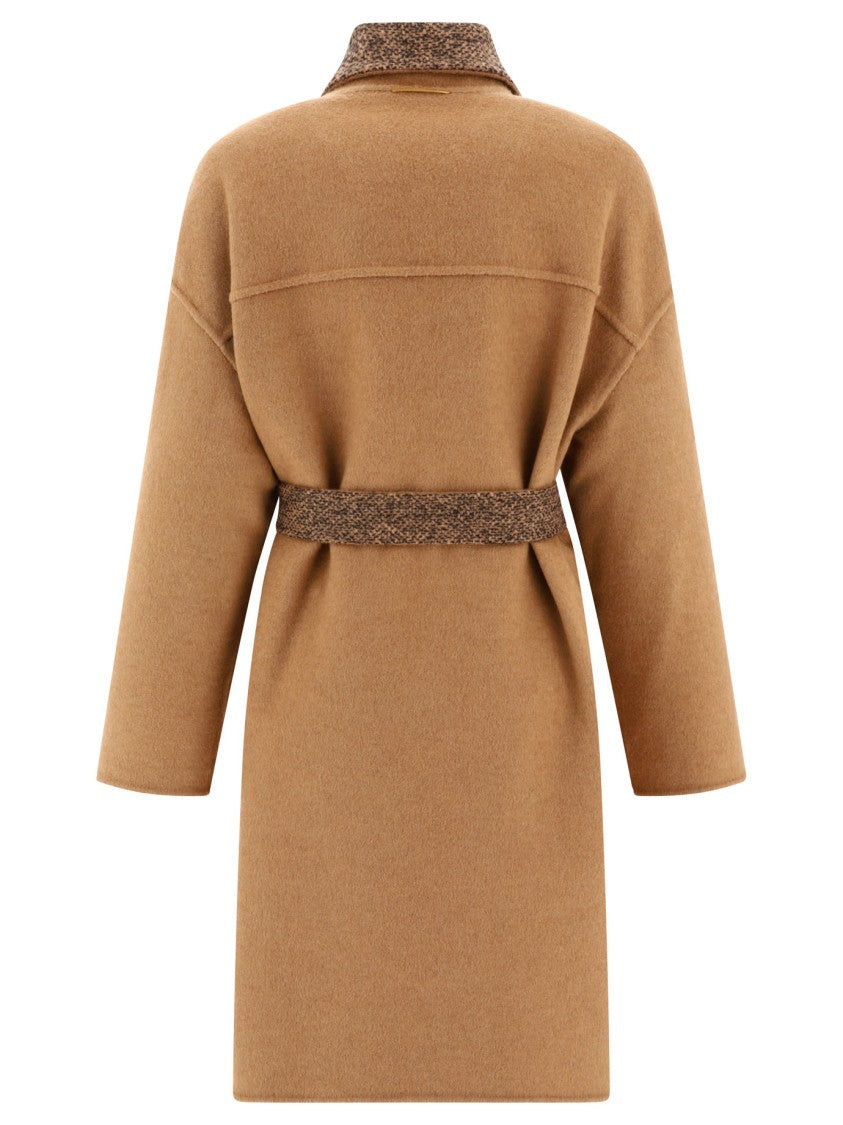 Max Mara "Evelin" Reversible Camel And Wool Coat