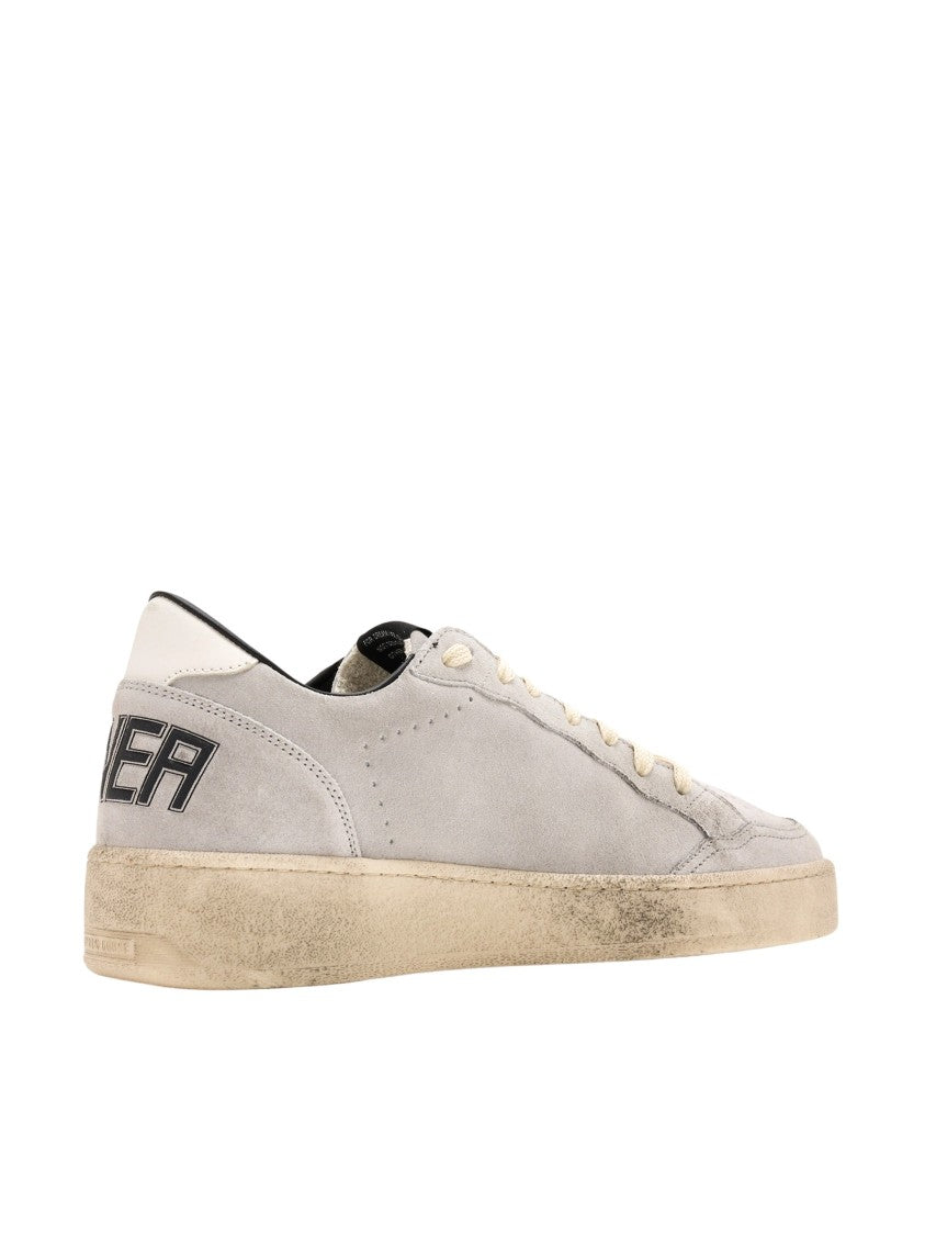 Golden Goose Soft Grey Suede Sneakers With Star Appliqué