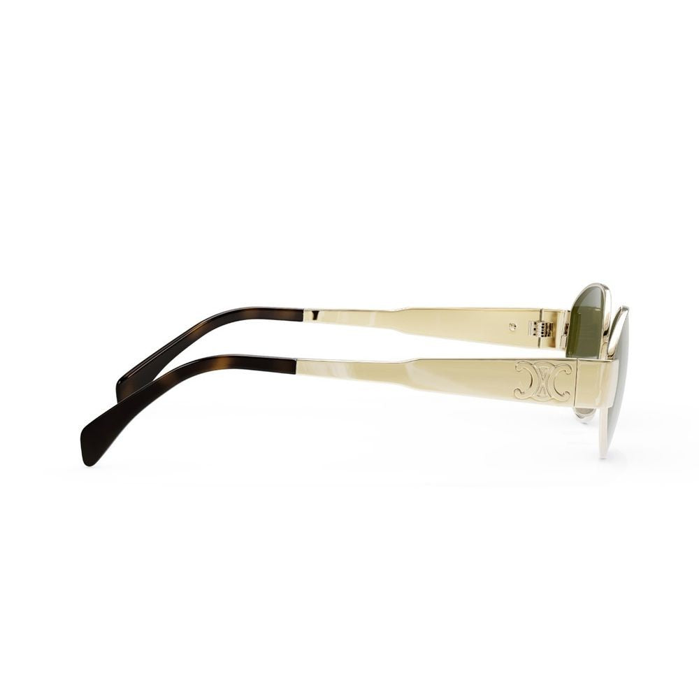 Celine Metal Triomphe Oval Sunglasses