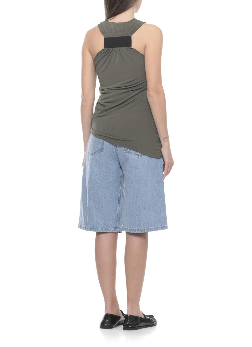Coperni Green Taped Suspended Flared Top