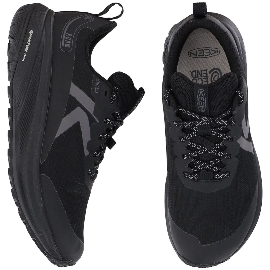 Keen Black Roam Perforated Mesh Sneakers