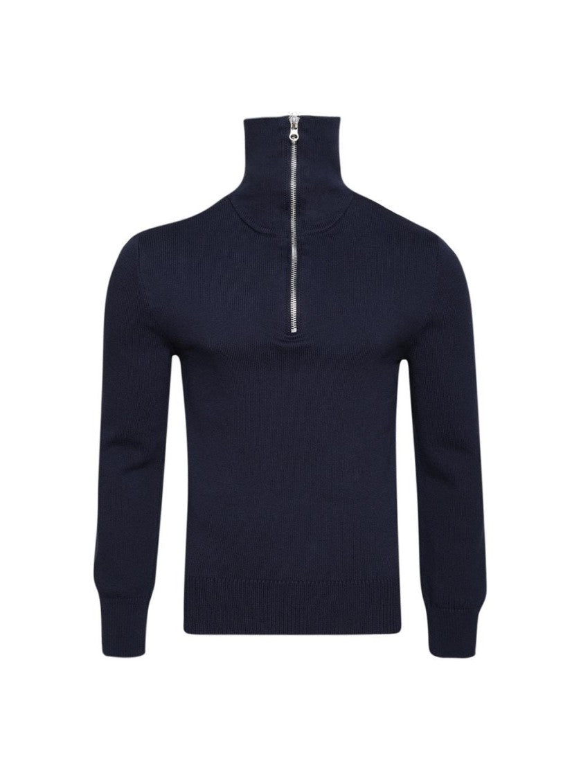 Courrèges Trucker Knit Sweater Navy