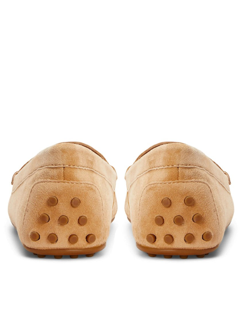 Lauren Ralph Lauren Natural Tone Suede Moccasin Flats