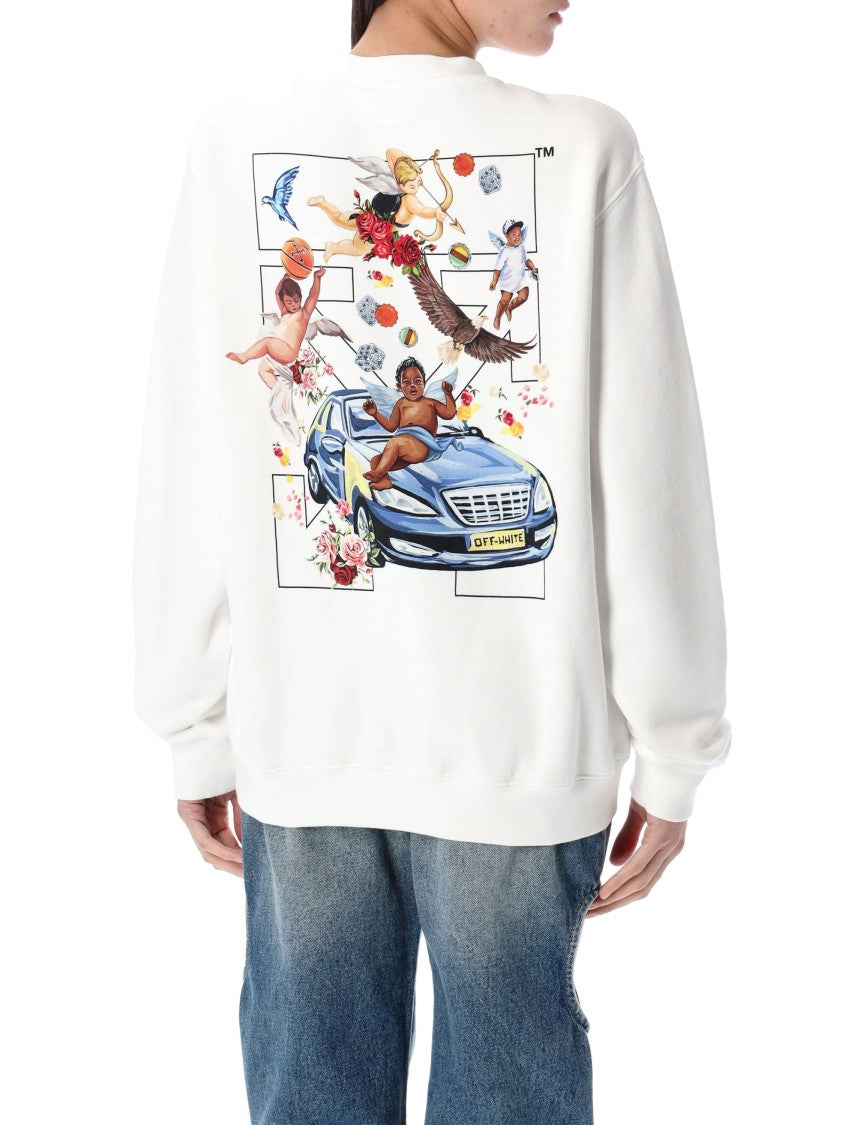 Off-White Fresco Arrow Cre Neck Sweatshirt