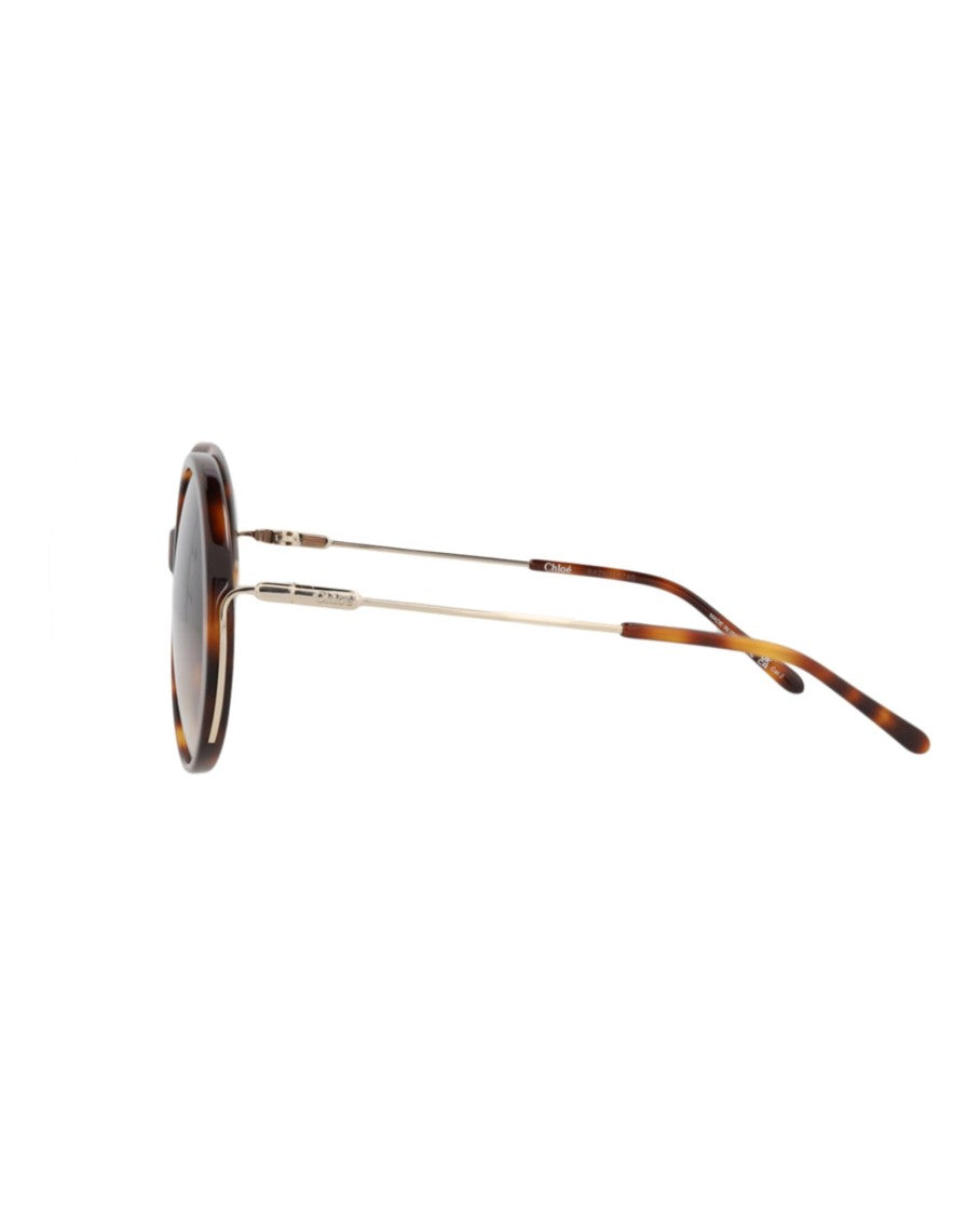 Chloé Round-Frame Recycled Acetate Sunglasses