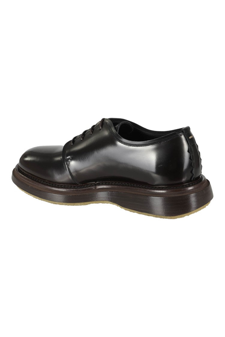 The Antipode Brushed Leather Derby Shoes With Tone-On-Tone Laces