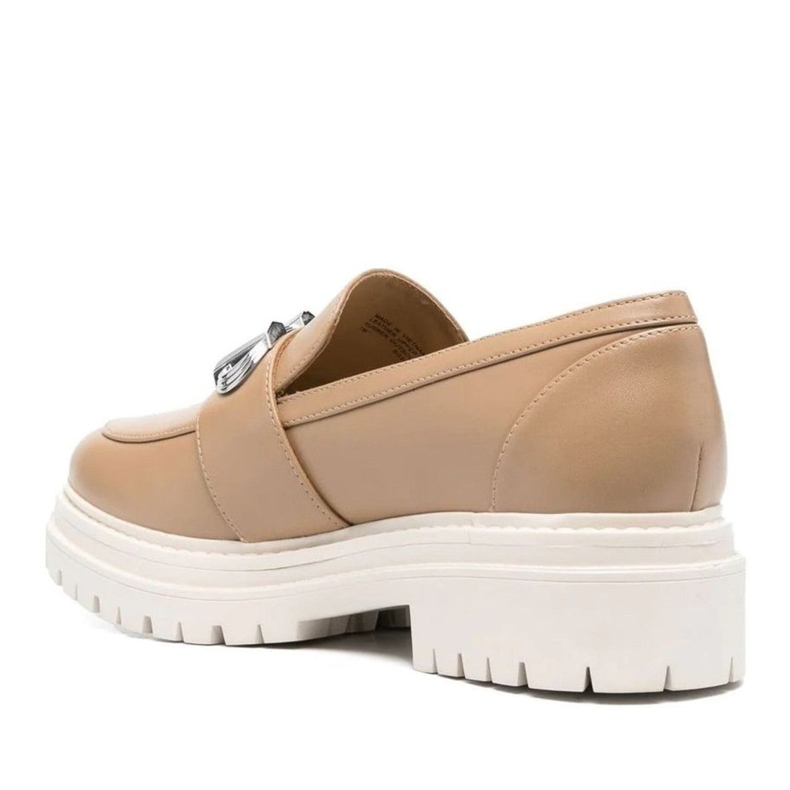 Michael Kors Brown Parker Chunky White Lug Sole Leather Loafers