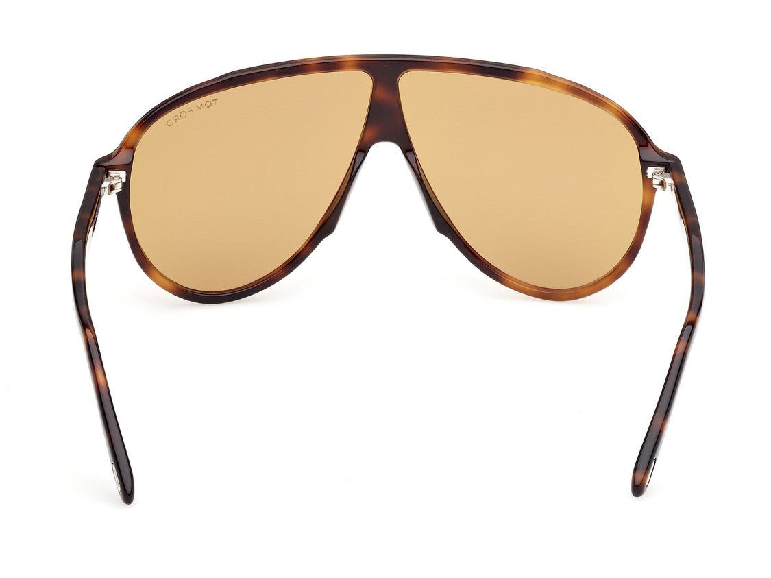 Tom Ford Tortoiseshell Ft1211 Bold Aviator Sunglasses