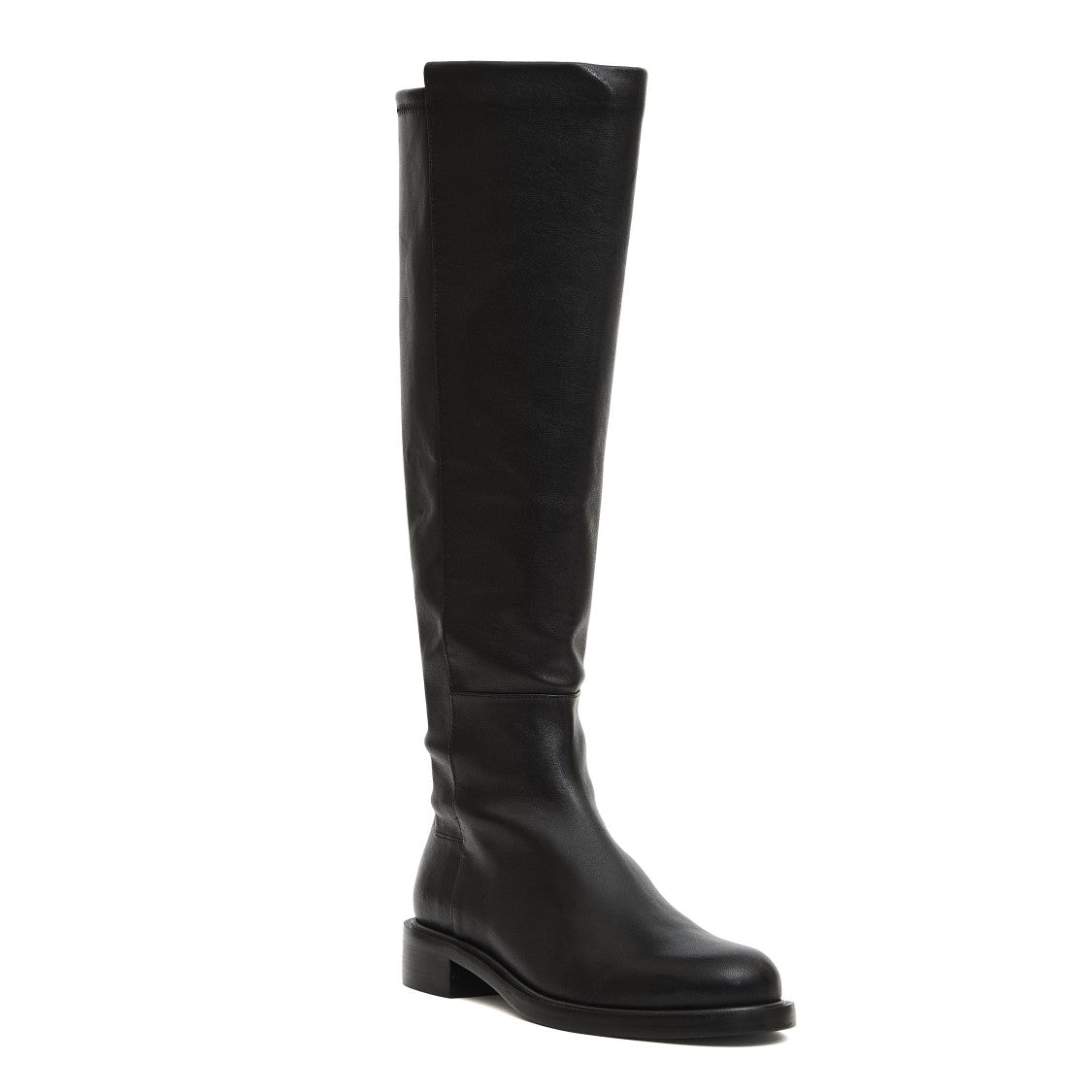 Stuart Weitzman Black Leather Stretch Boot