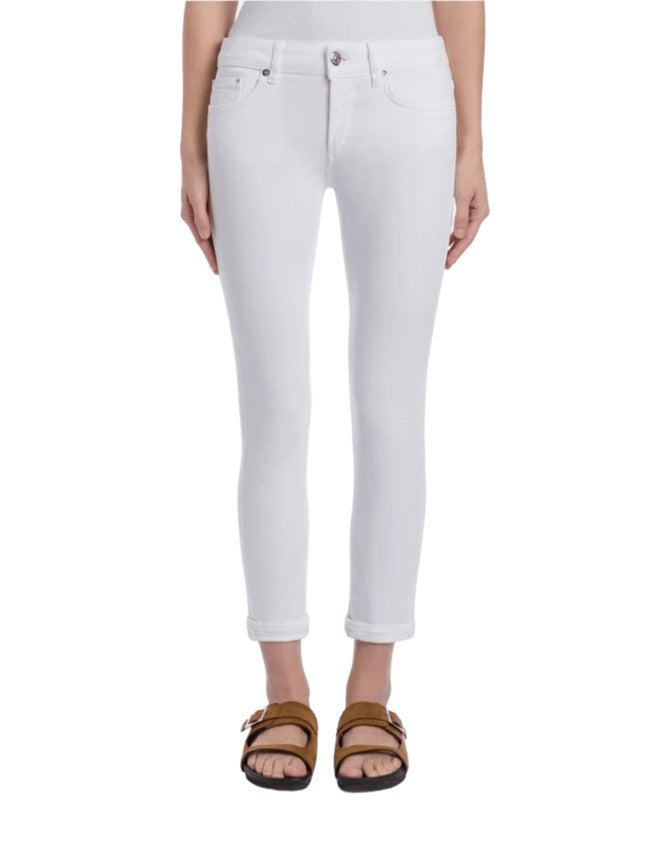 Dondup Bull Stretch Fabric White Skinny Jeans