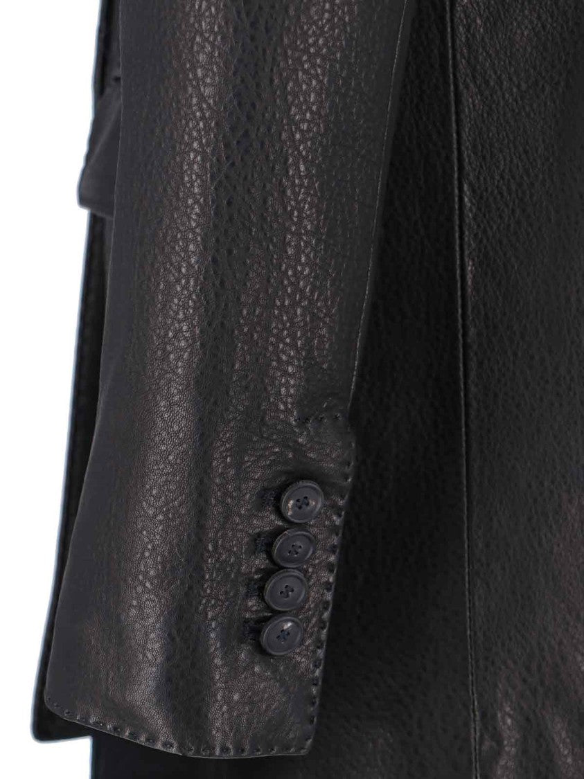 Tagliatore Tailored Black Jacket With Classic Collar And Minimalist Design