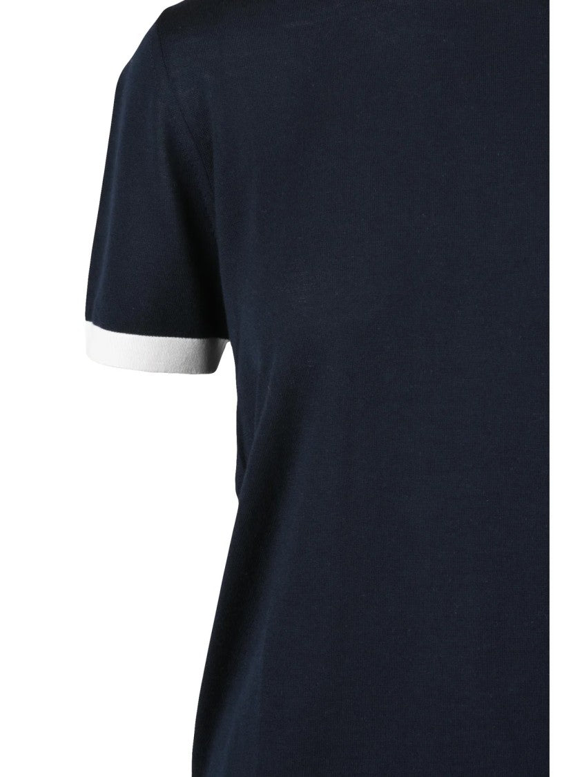 Max Mara Egidio Knit T-Shirt With Contrasting Trim Details