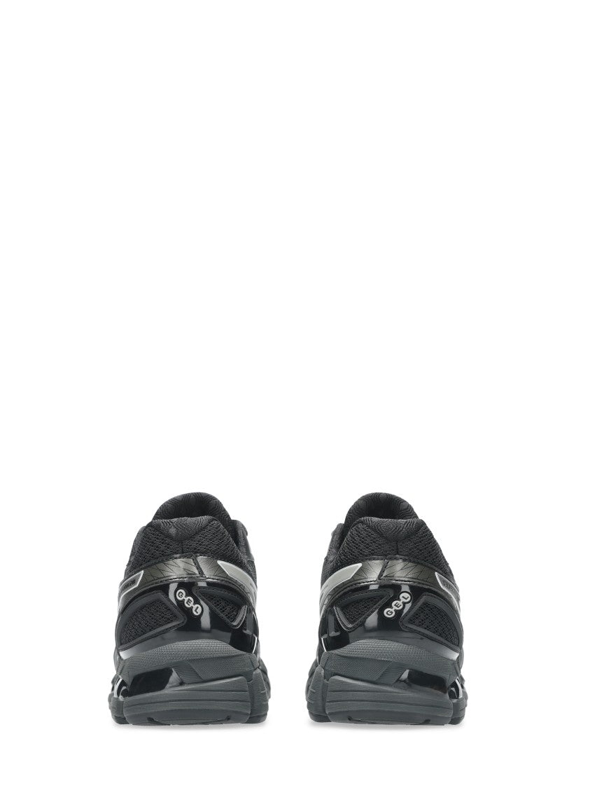 Asics Black Mesh Sneakers With Synthetic Leather Overlays