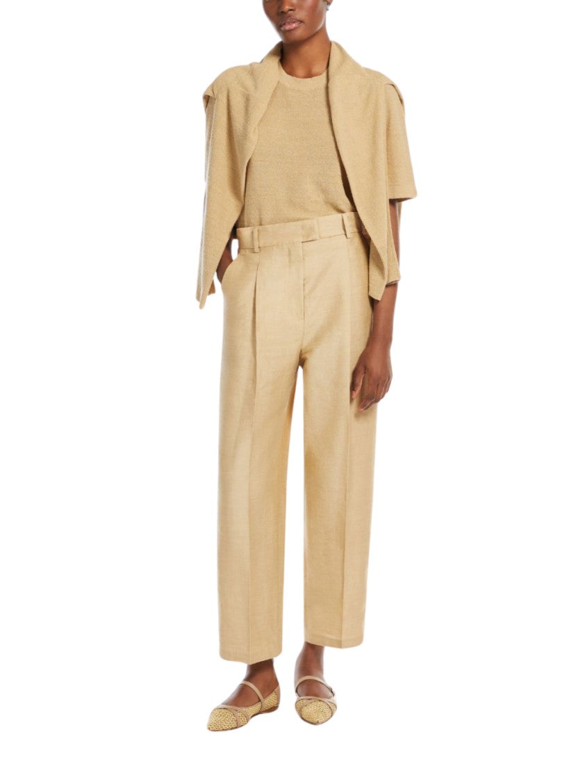 Max Mara Relaxed-Fit Wide Leg Trousers With Pleated Front