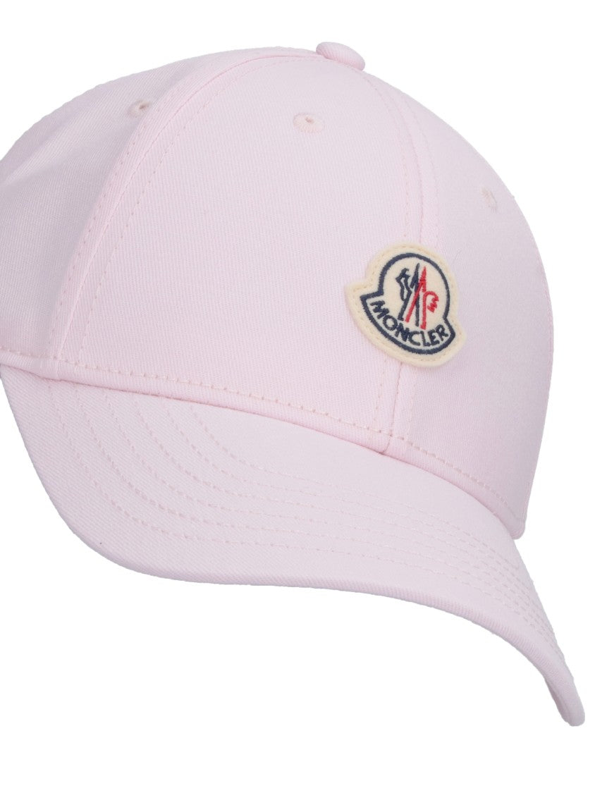 Moncler Pink Curved Visor Cotton Baseball Cap