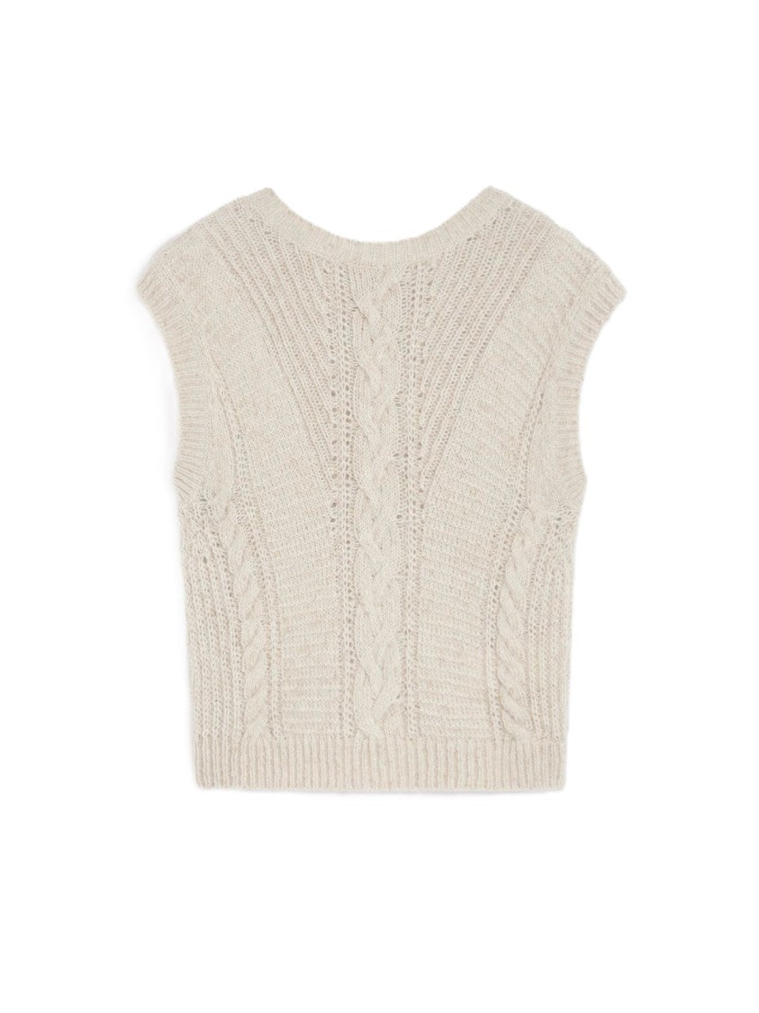 Max Mara Taffy Knitted Vest With Cable Knit Design