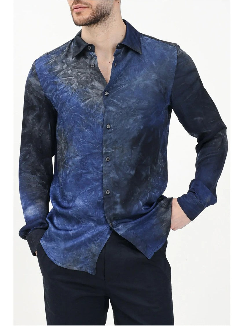 Yes London Blue Viscose Shirt