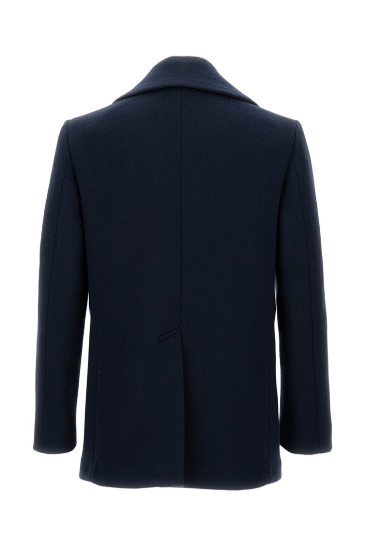 Givenchy Double-Breasted Peacoat With Gold Button And Wide Lapels