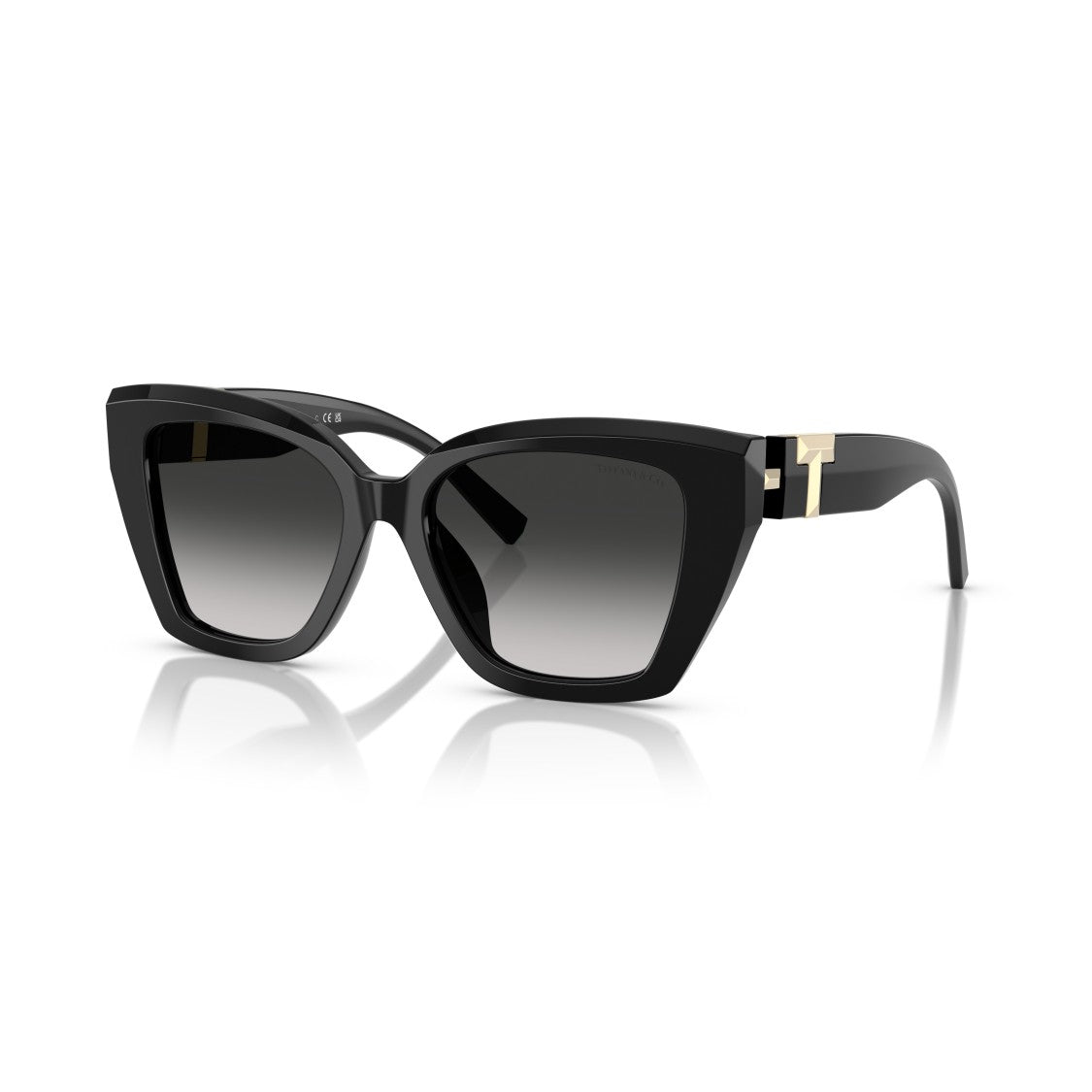 Tiffany & Co. Oversized Square Frame Sunglasses With Gold-Tone Accents
