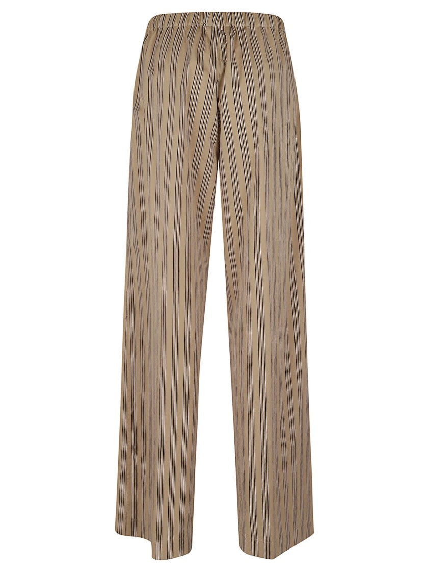 Antonelli Firenze Wide-Leg Trousers With Vertical Stripes And Elastic Waistband